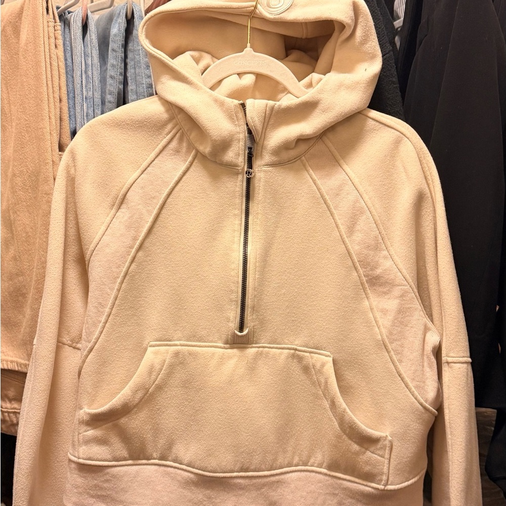 lululemon athletica Cream Hooded Jacket